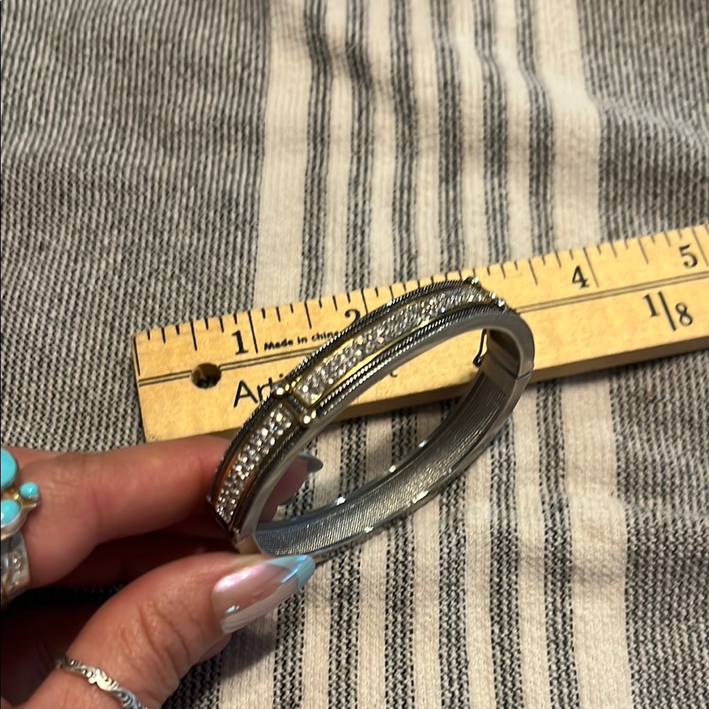 Silver and Gold Sparkly Bangle
